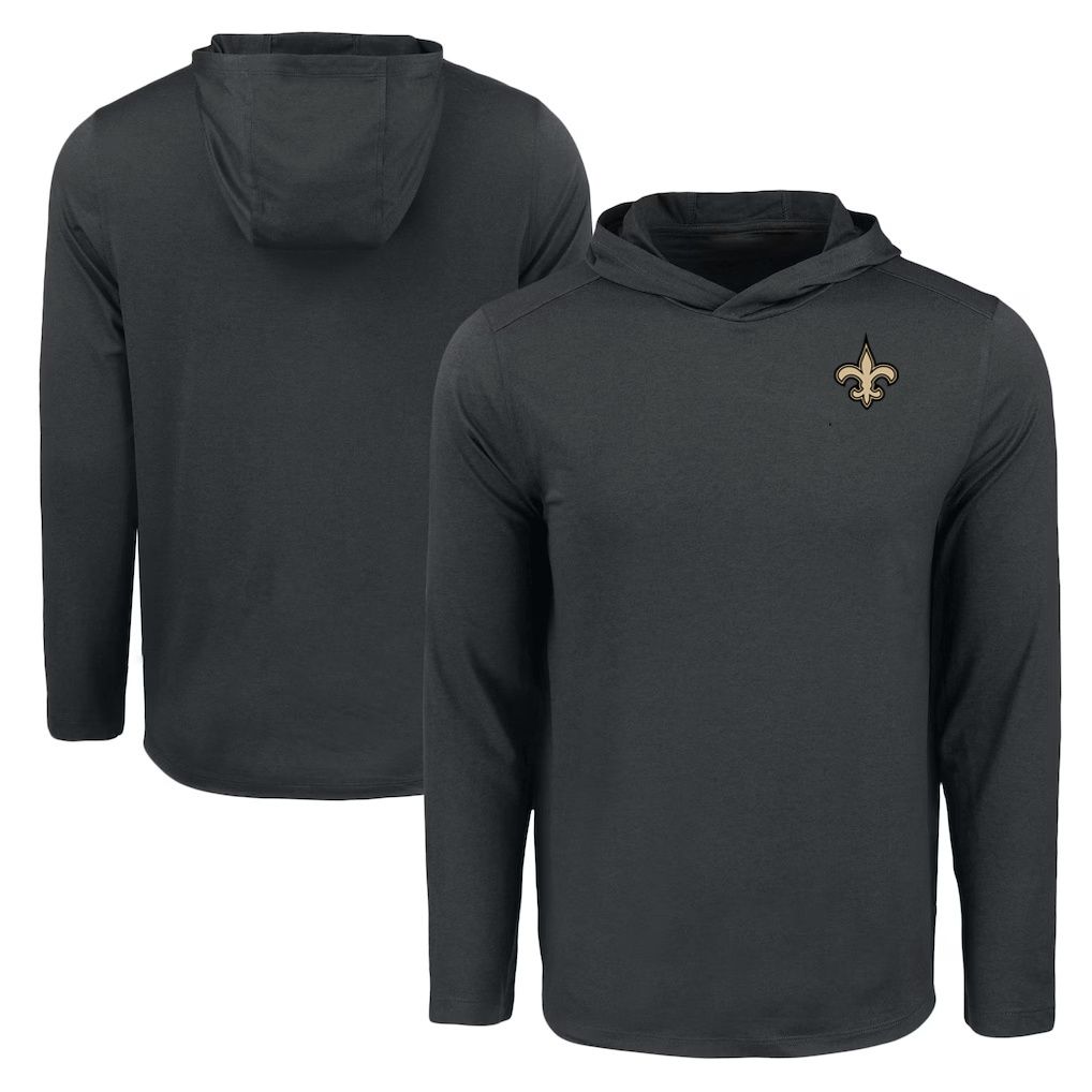 Men 2026 NFL New Orleans Saints Hooded long sleeved T-shirt black 06